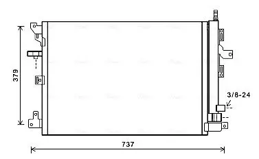 Handler.Part Condenser, air conditioning AVA VOA5152D 1