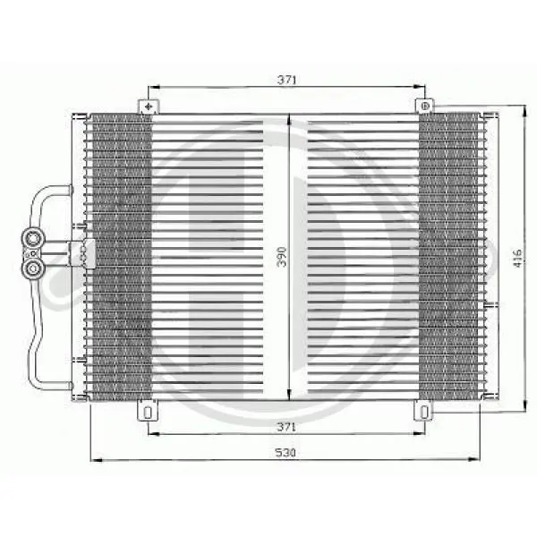 Handler.Part Condenser, air conditioning DIEDERICHS 8446200 1