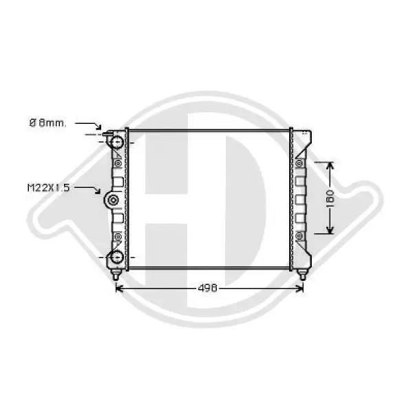 Handler.Part Radiator, engine cooling DIEDERICHS 8502018 1