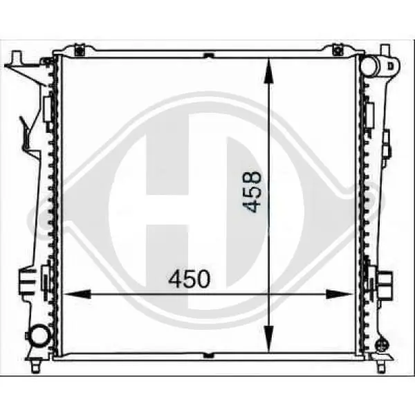 Handler.Part Radiator, engine cooling DIEDERICHS 8655303 1