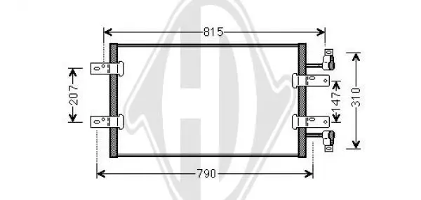 Handler.Part Condenser, air conditioning DIEDERICHS DCC1360 1