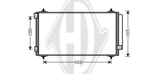 Handler.Part Condenser, air conditioning DIEDERICHS DCC1597 1