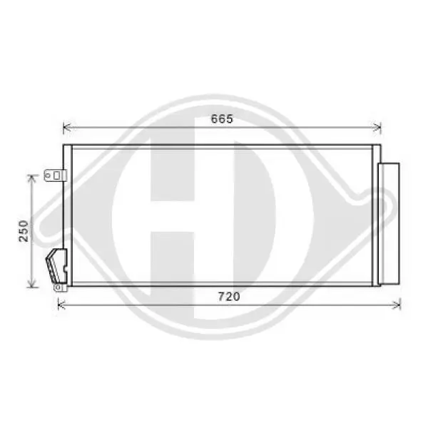 Handler.Part Condenser, air conditioning DIEDERICHS DCC1634 1