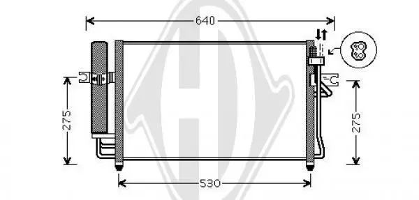 Handler.Part Condenser, air conditioning DIEDERICHS DCC1891 1