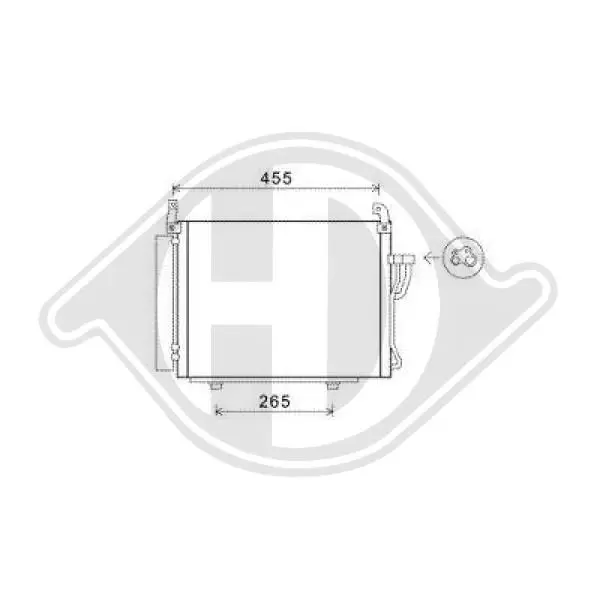 Handler.Part Condenser, air conditioning DIEDERICHS DCC1909 1