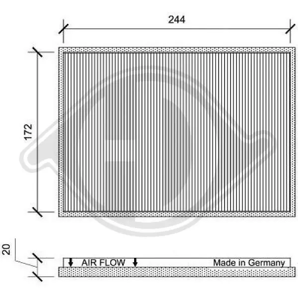 Handler.Part Filter, interior air DIEDERICHS DCI0161 1