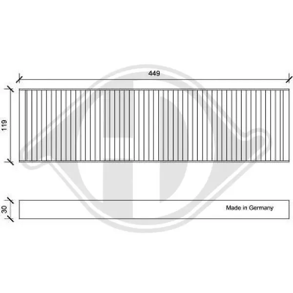 Handler.Part Filter, interior air DIEDERICHS DCI0165 1