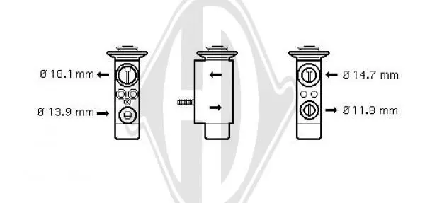 Handler.Part Expansion valve, air conditioning DIEDERICHS DCE1004 1