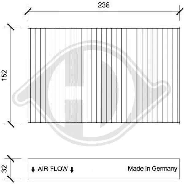 Handler.Part Filter, interior air DIEDERICHS DCI0209 1