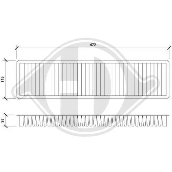 Handler.Part Filter, interior air DIEDERICHS DCI0804 1