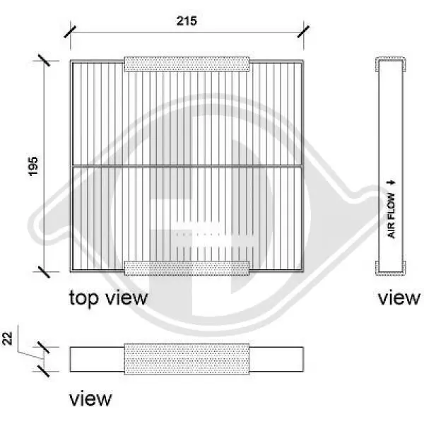 Handler.Part Filter, interior air DIEDERICHS DCI0834 1