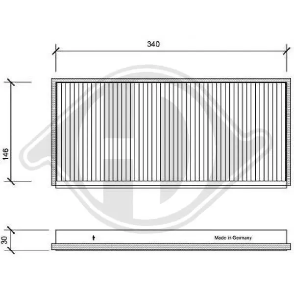 Handler.Part Filter, interior air DIEDERICHS DCI1006 1