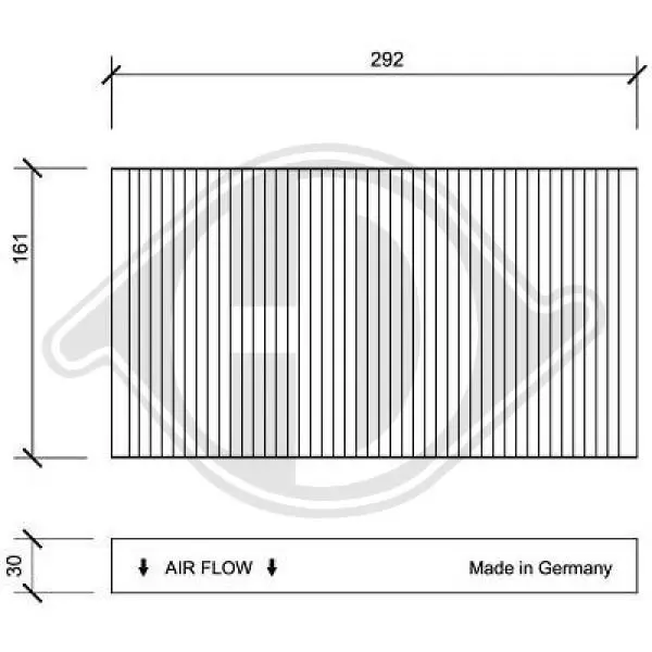 Handler.Part Filter, interior air DIEDERICHS DCI1015 1