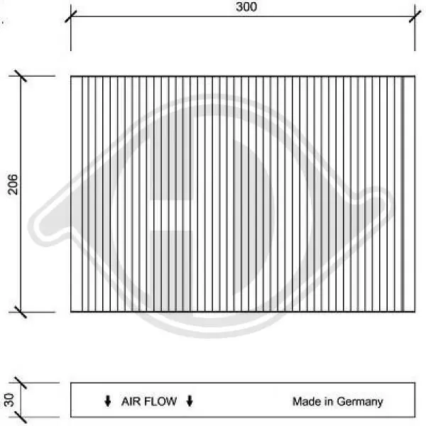 Handler.Part Filter, interior air DIEDERICHS DCI1071 1