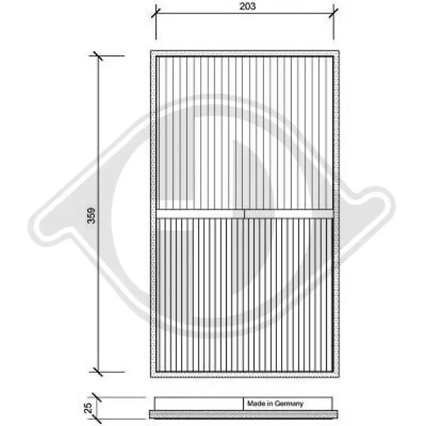 Handler.Part Filter, interior air DIEDERICHS DCI0026 1