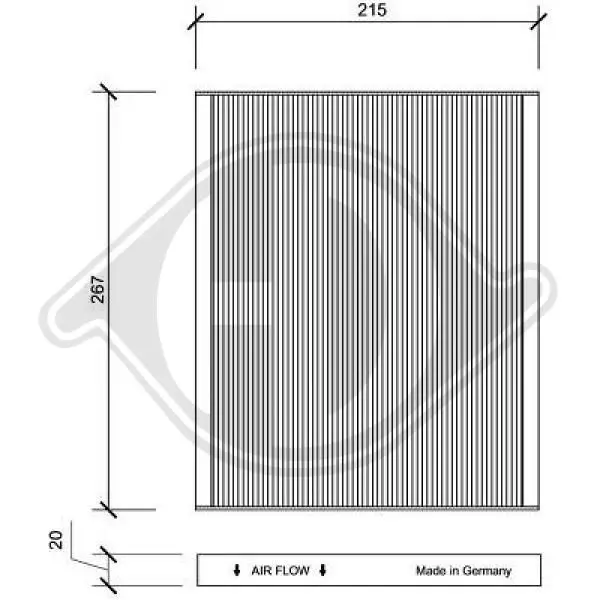 Handler.Part Filter, interior air DIEDERICHS DCI1149 1