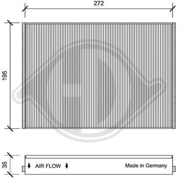 Handler.Part Filter, interior air DIEDERICHS DCI1154 1