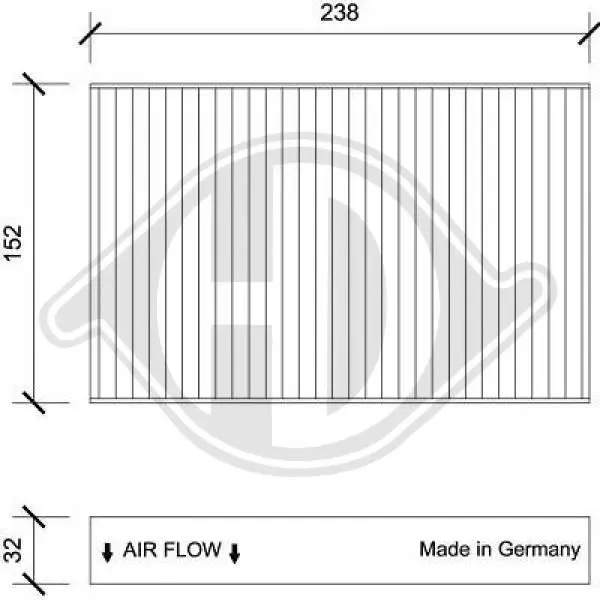 Handler.Part Filter, interior air DIEDERICHS DCI1209 1