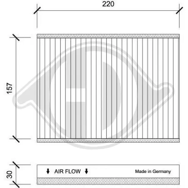 Handler.Part Filter, interior air DIEDERICHS DCI1245 1