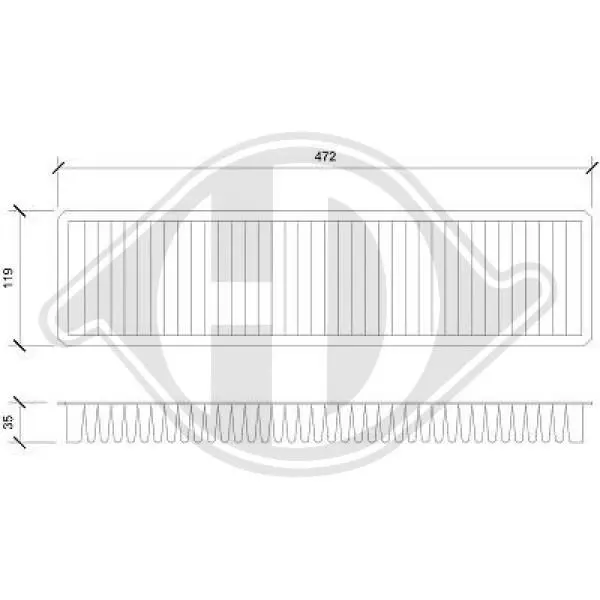 Handler.Part Filter, interior air DIEDERICHS DCI1804 1