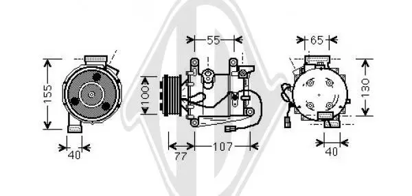 Handler.Part Compressor, air conditioning DIEDERICHS DCK1300 1