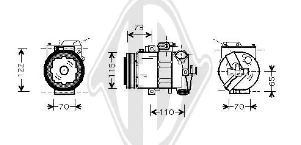 Handler.Part Compressor, air conditioning DIEDERICHS DCK1603 1