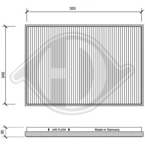 Handler.Part Filter, interior air DIEDERICHS DCI1046 1