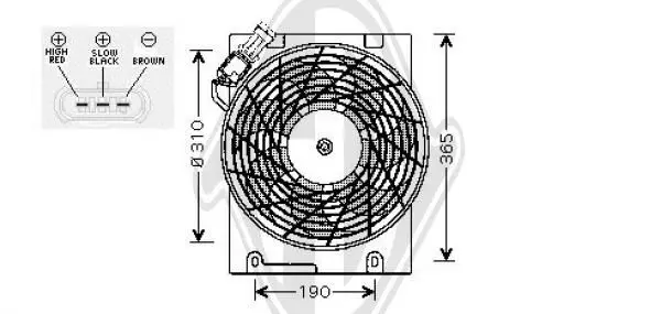 Handler.Part Fan, a/c condenser DIEDERICHS DCL1020 1