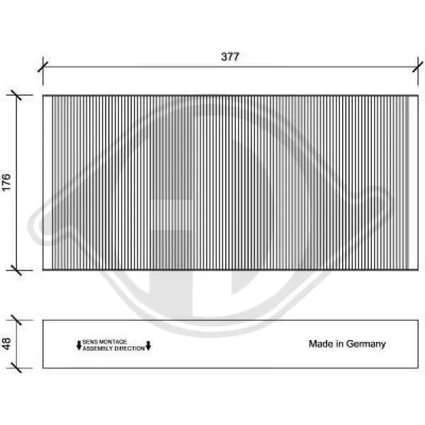 Handler.Part Filter, interior air DIEDERICHS DCI1152 1