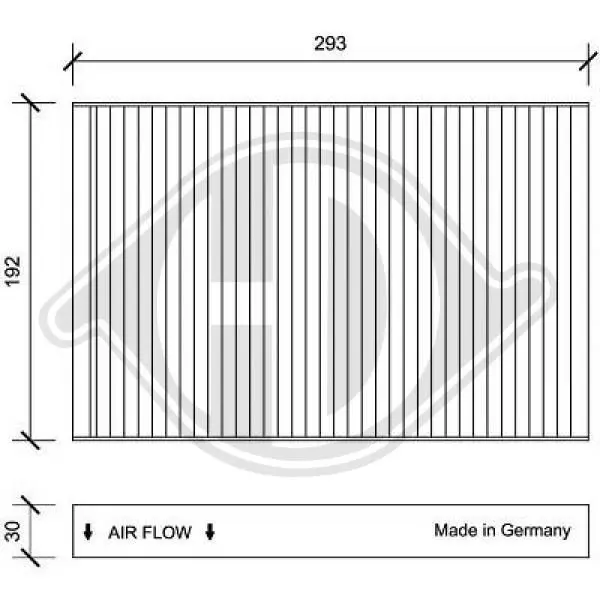 Handler.Part Filter, interior air DIEDERICHS DCI1170 1