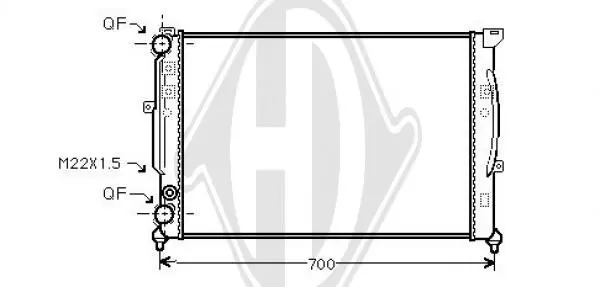 Handler.Part Radiator, engine cooling DIEDERICHS DCM1454 1