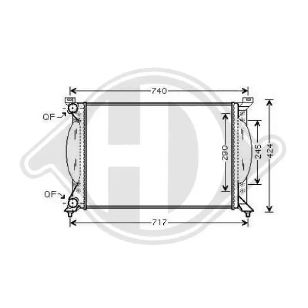 Handler.Part Radiator, engine cooling DIEDERICHS DCM1466 1