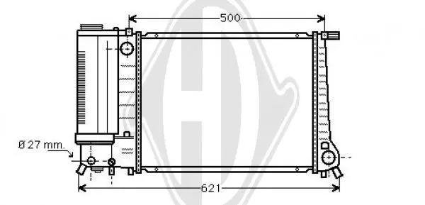 Handler.Part Radiator, engine cooling DIEDERICHS DCM1542 1