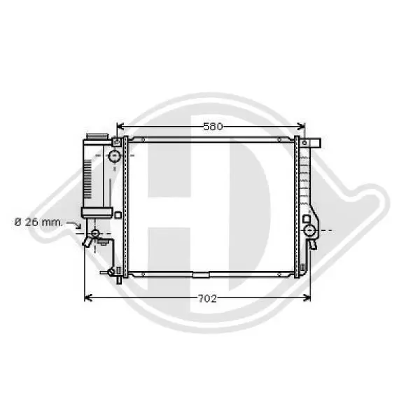 Handler.Part Radiator, engine cooling DIEDERICHS DCM1551 1