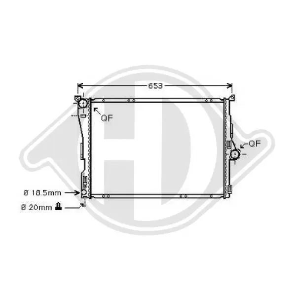 Handler.Part Radiator, engine cooling DIEDERICHS DCM1578 1