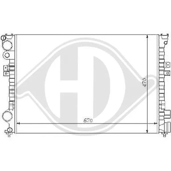 Handler.Part Radiator, engine cooling DIEDERICHS DCM1675 1