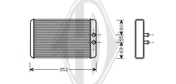 Handler.Part Heat exchanger, interior heating DIEDERICHS DCM1080 1