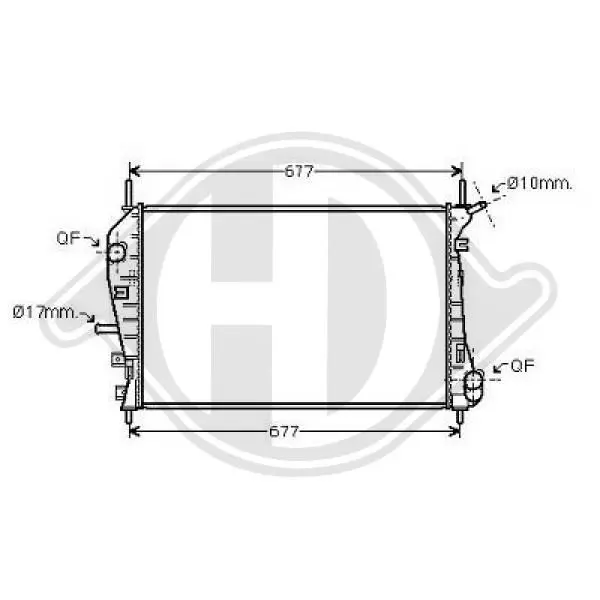 Handler.Part Radiator, engine cooling DIEDERICHS DCM2084 1