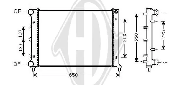 Handler.Part Radiator, engine cooling DIEDERICHS DCM1352 1