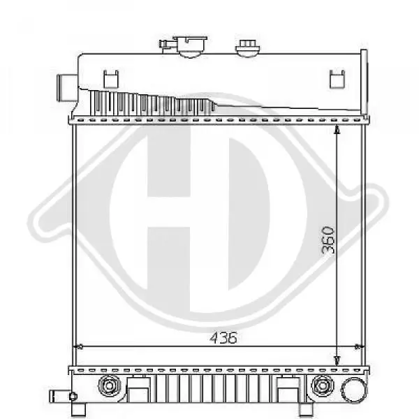 Handler.Part Radiator, engine cooling DIEDERICHS DCM2345 1