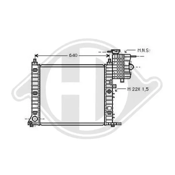 Handler.Part Radiator, engine cooling DIEDERICHS DCM2368 1