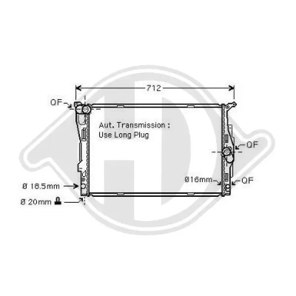 Handler.Part Radiator, engine cooling DIEDERICHS DCM1577 1