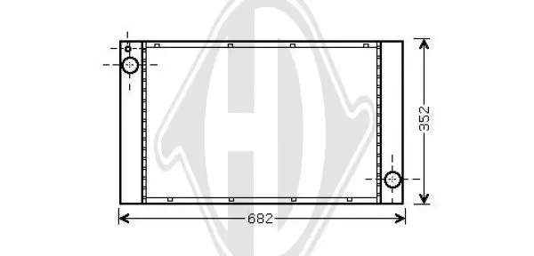 Handler.Part Radiator, engine cooling DIEDERICHS DCM1582 1