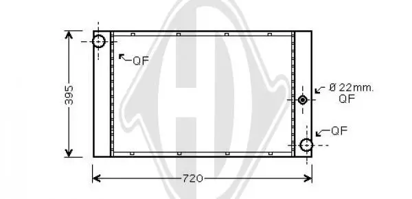 Handler.Part Radiator, engine cooling DIEDERICHS DCM1584 1