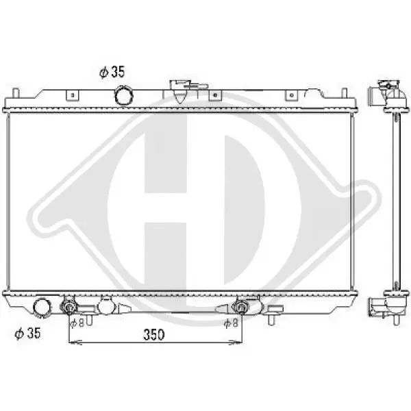 Handler.Part Radiator, engine cooling DIEDERICHS DCM1833 1