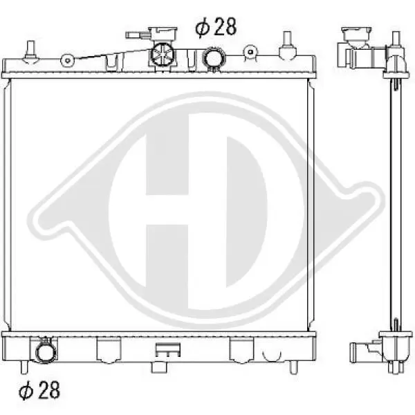 Handler.Part Radiator, engine cooling DIEDERICHS DCM1845 1