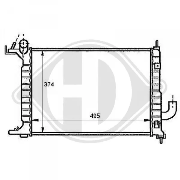 Handler.Part Radiator, engine cooling DIEDERICHS DCM2611 1