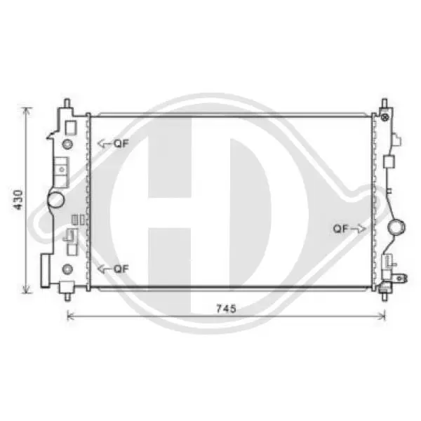 Handler.Part Radiator, engine cooling DIEDERICHS DCM2125 1