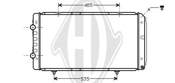 Handler.Part Radiator, engine cooling DIEDERICHS DCM2273 1