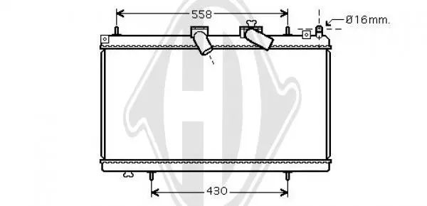 Handler.Part Radiator, engine cooling DIEDERICHS DCM2807 1